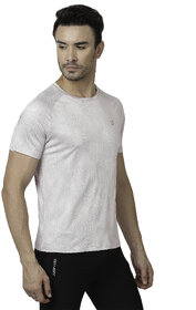 Xunner  Light Grey Active Wear Rapid Dry Training T-Shirt For Men