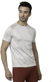 Xunner  Light Grey Active Wear Training T-Shirt For Men