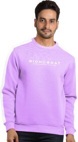 Richgoat Men Printed Purple Sweatshirt