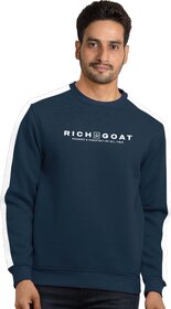 Richgoat Men Printed Blue Sweatshirt