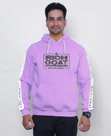 Richgoat Men Printed Purple Sweatshirt