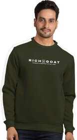 Richgoat Men Printed Green Sweatshirt