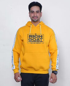 Richgoat Men Printed Yellow Sweatshirt