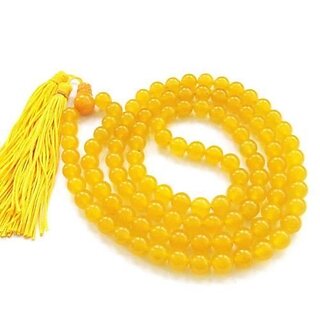                       Yellow Sapphire Mala Sapphire Stone Chain for men  women                                              