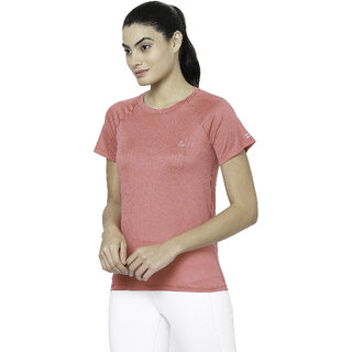                       Xunner Pink Active Wear Ultra Stretch T-Shirt For Women                                              