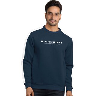                       Richgoat Men Printed Blue Sweatshirt                                              