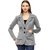 Roarers Grey Poly Cotton Fleece Coat For Women