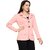 Roarers Pink Poly Cotton Fleece Coat For Women