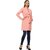 Roarers Pink Cotton Blend Solid Coat For Women
