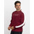 Richgoat Men Self Design Maroon Sweatshirt