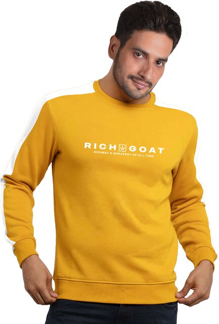 Buy Richgoat Men Printed Yellow Sweatshirt Online Get 65 Off