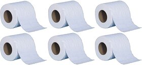 Brow Toilet Tissue Roll, 6 Rolls, Bright White Toilet Paper Roll (4 Ply, 120 Sheets)