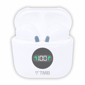 TMB D1-PAL Mini Buds Super Bass with 15H Playback  High Definition Sound Quality - White