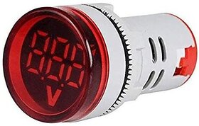 Brow Voltmeter Led Digital Display Gauge 30-500V Ac Red Voltmeter (Digital)