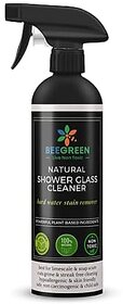 Beegreen Natural Shower Glass Cleaner- 500 ml | 100% Natural And Plant based Ingredients | Non Toxic | Chemical Free | Alcohol And Sulphates Free | Family Safe | Removal of Hard water stains
