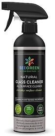 Beegreen All in One Glass Cleaner-500ml | All-in-one Cleaner| 100% Natural And Plant based Ingredients | Streak Free Cleaning | Non Toxic | Chemical Free | Alcohol And Sulphates Free | Family Safe
