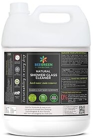Beegreen Natural Shower Glass Cleaner- 5 L | 100% Natural And Plant based Ingredients | Non Toxic | Chemical Free | Alcohol And Sulphates Free | Family Safe | Removal of Hard water stains