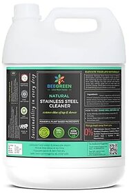 Beegreen Stainless Steel Cleaner - 5L | Removal of Lime Scale| 100% Natural And Plant based Ingredients | Non Toxic | Chemical Free | Alcohol And Sulphates Free | Family Safe