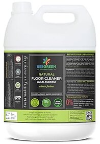 Beegreen Natural Floor Cleaner Multi-Purpose- 5L | Eco-Friendly And Biodegradable | Limescale Remover| 100% Plant based | Non Toxic | Chemical Free | Family Safe