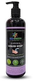 Beegreen Liquid Soap Lavender- 500 ml | Eco-Friendly And Biodegradable |Safe For Sensitive Skin| 100% Natural And Plant based