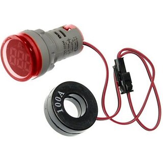 Brow Round Ammeter With Current Transformer Coil Ac 22Mm 100A (Red) Ammeter