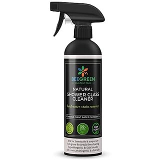                       Beegreen Natural Shower Glass Cleaner- 500 ml | 100% Natural And Plant based Ingredients | Non Toxic | Chemical Free | Alcohol And Sulphates Free | Family Safe | Removal of Hard water stains                                              