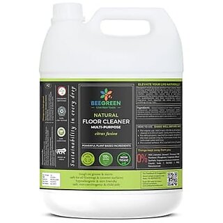                       Beegreen Natural Floor Cleaner Multi-Purpose- 5L | Eco-Friendly And Biodegradable | Limescale Remover| 100% Plant based | Non Toxic | Chemical Free | Family Safe                                              