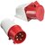 Brow Industrial Plug And Socket 32 A X 5 Pin 415V Weatherproof Ip44 Industrial Plug And Socket Wire Connector (Red, White, Pack Of 2)