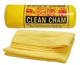 Clean Cham Liquid Absorbing Chamois Cloth for Car Cleaning Microfiber Cloth Small 1 Piece 43 CM x 32 CM