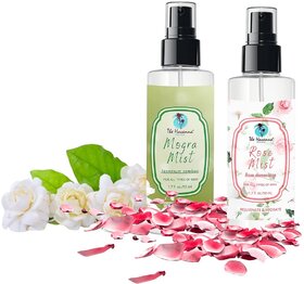 The Havanna Mogra Mist/Toner + Rose Mist/Toner for PURIFIES  HYDRATE Skin, Alcohol Free,50 ML all skin Type, Pack of 2