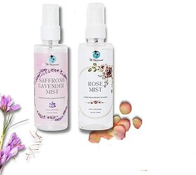 The Havanna Rose Mist/Toner + Saffron  Lavender Mist/Toner for Rejuvenate  Hydrate Skin,100MLAllskin types, Pack of 2
