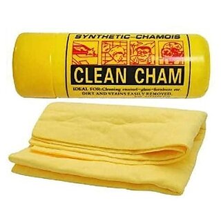                       Clean Cham Liquid Absorbing Chamois Cloth for Car Cleaning Microfiber Cloth Small 1 Piece 43 CM x 32 CM                                              