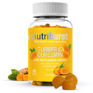                       Nutriburst Turmeric Curcumin Gummies for Weight Loss Management (Sugar-free) (30 No)                                              