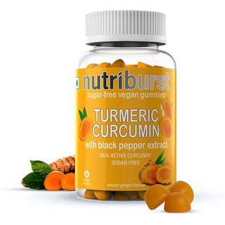 Nutriburst Turmeric Curcumin Gummies for Weight Loss Management (Sugar-free) (60 No)
