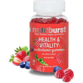                       Nutriburst Health  Vitality Multivitamin Gummies to Boost Energy Metabolism (Sugar-free) (30 No)                                              