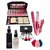 NewClick 6155 Multicolour Makeup Kit and 7 Black Brushes Set Matte Fixer Foundation Illuminating Makeup Base Primer Hair Straightener with 3 Beauty Blenders - (Pack of 14)