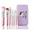 NewClick 6155 Makeup Kit with 7 Pink Makeup Brushes and 6in1 Makeup Sponges - (Pack of 14) Multicolor