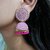 Charming Pink Jhumki Alloy Jhumki Earring