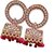 Charming Red Box Crystal Brass Jhumki Earring