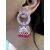 Charming Red Box Crystal Brass Jhumki Earring