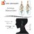 Lucky Jewellery Gold Plated Firoji Blue Color Tika Earring Necklace Combo Kundan Jewellery Set (726-MSK-3-LINE-FB)