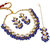 LUCKY JEWELLERY Back Meenakari Gold Plated Blue Color Tika, Earring Kundan Choker Necklace Set (796-J5SK-1811-B)
