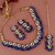LUCKY JEWELLERY Back Meenakari Gold Plated Blue Color Tika, Earring Kundan Choker Necklace Set (796-J5SK-1811-B)