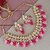 LUCKY JEWELLERY Back Meenakari Gold Plated Magenta Pink Tika, Earring Kundan Choker Necklace Set (974-J5SK-1782-PKR)