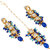 LUCKY JEWELLERY Designer Back Meena Gold Plated Kundan Firoji Blue Tika Earring for Girls  women (293-J5E2K-1664-FB)