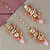 LUCKY JEWELLERY Designer Back Meena Gold Plated Kundan Pink  Tika Earring Set for Girls  women (293-J5E2K-1664-PK)