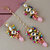 LUCKY JEWELLERY Designer Back Meena Gold Plated Kundan Multicolor Tika Earring Set for Girls  women (293-J5E2K-1810-MT)