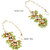 LUCKY JEWELLERY Designer Back Meena Gold Plated Kundan Light Green Tika Earring for Girls  women (319-J5E2K-1811-LG)