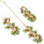 LUCKY JEWELLERY Designer Back Meena Gold Plated Kundan Mint Color Tika Earrings for Girls  women (319-J5E2K-1811-MNT)