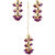 LUCKY JEWELLERY Designer Back Meena Gold Plated Kundan Purple Tika Earring Set for Girls  women (319-J5E2K-1811-P)